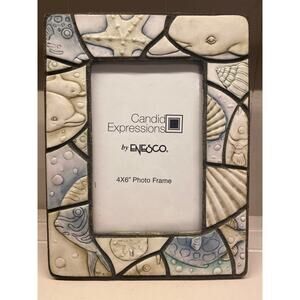 Ocean Fish and shells Candid expressions by Enesco 4 x 6 photo frame 2D